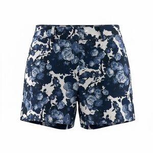 Floral Blue & White Shorts Womens Size 8 By The Limited Cotton Blend With Pocket